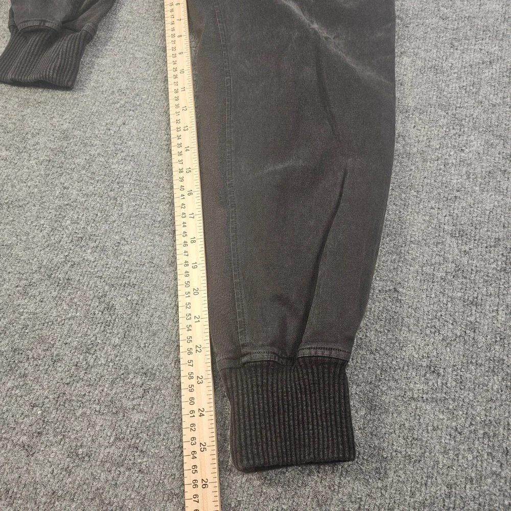 James Perse Standard Black Fade Joggers Pants Size 2 WHVJ1677 Mixed Media Ribbed